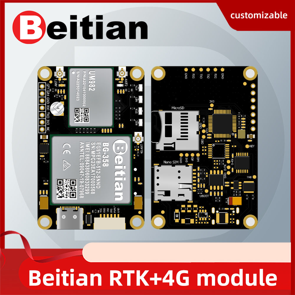 Beitian Network RTK directional GNSS board UM982/980+4G communication solution GPS module BG-358 Beitian Network RTK directional GNSS board UM982/980+4G communication solution GPS module BG-358